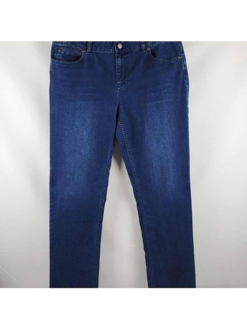 J. JILL Womens Straight Leg Stretch Denim Blue Jeans Size 10 (33x31)
